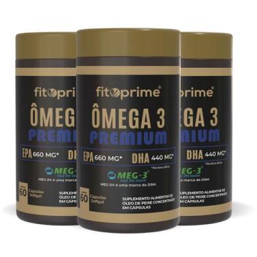 Imagem de Kit 3 Ômega 3 Concentrado Óleo De Peixe 1000mg Com Selo Meg3 EPA 660mg