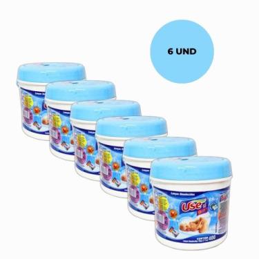 Imagem de Kit 6 Pacotes Lenços Umedecidos Balde Use It Baby Azul