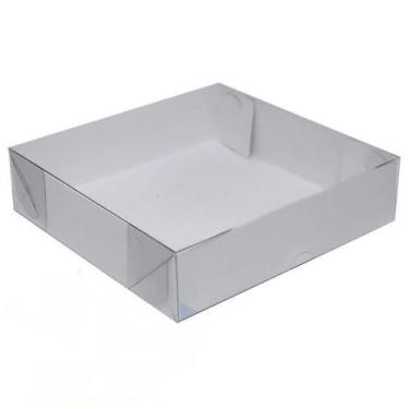 Imagem de Caixa de Papel C/tampa Transparente Nº6 Bco 16x16x04cm 10und - YINPACK
