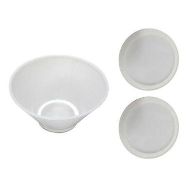 Imagem de Kit Coador De Leite 15 Cm Nylon Injesul 2 Telas De Reserva