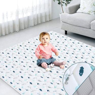 Imagem de Tapete de brincar de espuma para bebês SPRINGSPIRIT Premium 50x50cm antiderrapante