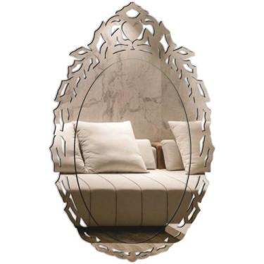Imagem de Espelho Decorativo Veneziano Pegui  20x32 3868 - CREATUS, prata