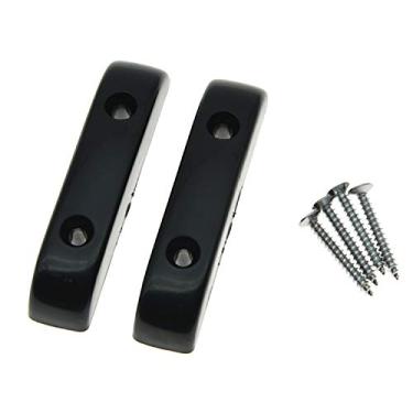 Imagem de KAISH 2 apoios de polegar brancos de plástico para baixo para baixo Precision P ou J Bass