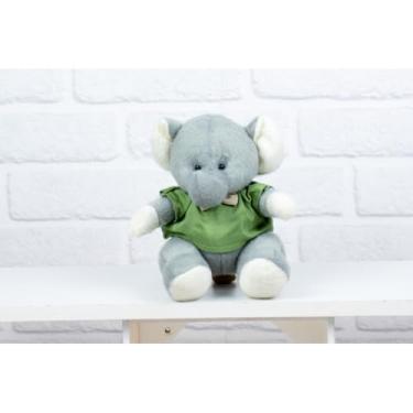 Imagem de PELUCIA SAFARI ELEFANTE PROVENCE 15 CM - PARA DECORAÇÃO (Camiseta e gravata verde liso)