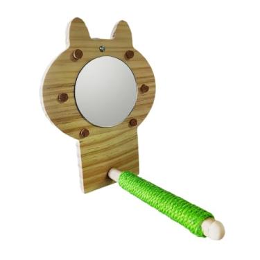 Imagem de WeiLaiKeQi Espelho para Gaiola de Pássaro, Suporte de Poleiro para, Acessórios para Arara Cinza