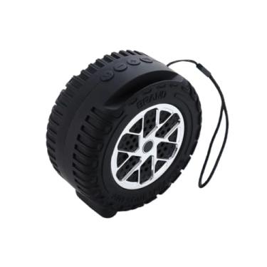 Imagem de Caixa de Som Portátil Bluetooth em Formato de Pneu, Alto-Falante com Detalhes Coloridos, 3 Cores Disponíveis