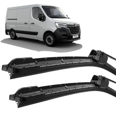 Imagem de Par Palheta Limpador ParaBrisa Master 2002 a 2013 Silicone encaixe Gancho