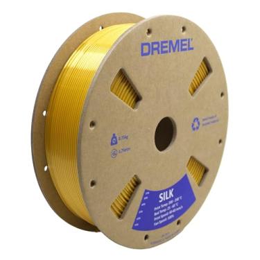 Imagem de Dremel Filamento flexível para impressora 3D DigiLab SLK-GOL-01, diâmetro de 1,75 mm, peso de carretel de 0,75 kg, cor dourada, habilitado para RFID, novo carretel de papelão