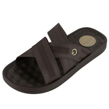 Imagem de Chinelo Slide Masculino Grendene Cartago Alabama Marrom Escuro - 43