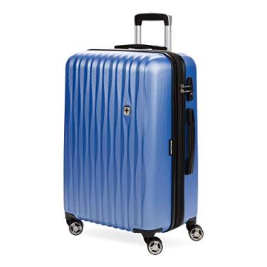 Imagem de SwissGear Mala expansível 7272 Energie Hardside com rodas giratórias, Azul pervincado, Checked-Medium 24-Inch, Mala expansível 7272 Energie Hardside com rodas giratórias