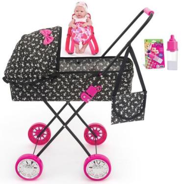 Imagem de Carrinho de Boneca Veneza 79 CM ALT Bebe Reborn Milan Luxo - Sag Toys,