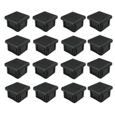 Imagem de Ponteira Reta 25x25mm Preta para Tubos Quadrados, Acabamento em Plástico Resistente para Mesas, Cadeiras e Estruturas Metálicas - Escritex (16)