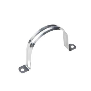 Imagem de Aopin Braçadeira rígida de 100 mm para correia de tubo, 2 furos, alça em U, clipes de tensão, 201 de aço inoxidável, para fixação de tubos, prata, 1 peça