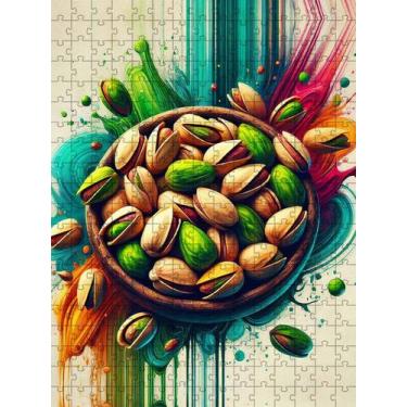 Imagem de Quebra-cabeça Decorativo Pistache em cores de 300 peças MDF - Coleção 