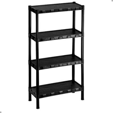 Imagem de Estante Modular Preta Com 4 Prateleiras