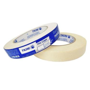 Imagem de Fita Crepe Adesiva 18MM X 50M   Tigre KIT COM 5 rolos