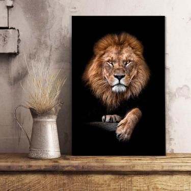 Imagem de Quadro Leão Decorativo Canvas Judá Jesus Sala Tela Luxo Hd