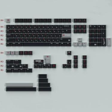 Imagem de 143 Teclas Wasteboard Teclado Preto Cinza Cor Cereja Perfil 5 Laterais Sublimação PBT Teclas Personalizadas 1,5 Espessura para Outemu Gateron Cherry Mx Switches Teclado Mecânico
