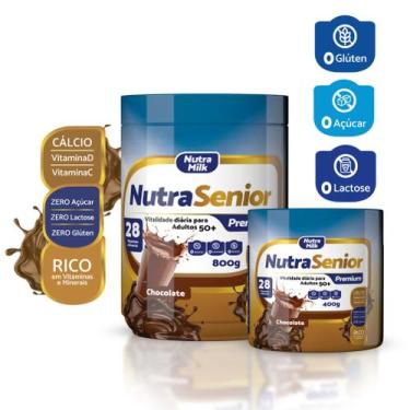 Imagem de Nutra Senior 50+ Premium 400g - Zero Lactose e Zero Açúcar - Nutramilk