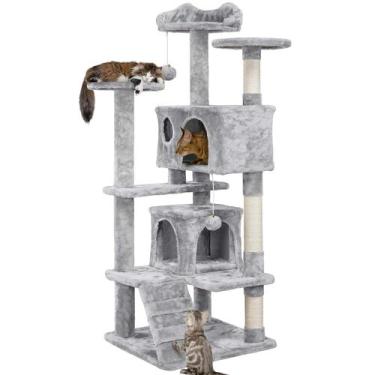 Imagem de Torre de Gato Yaheetech 137cm - com Arranhadores e Condominios