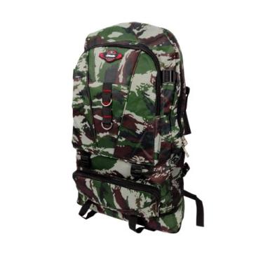 Imagem de Mochila Camping Camuflada Impermeável 80l Ref 201 - KARECATO, Verde ca