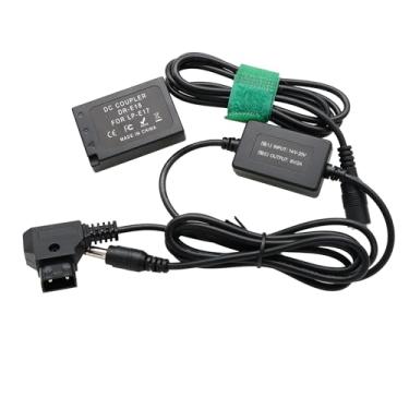 Imagem de HangTon V-Mount D-TAP para LP-E17 Bateria falsa para câmera Canon EOS R8 R10 RP T6s T6i T7i X8i SL2 800D 9000D, 8V DR-E18