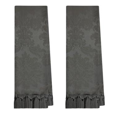 Imagem de 2 Mantas Xale Para Poltrona Pequena Peseira 0,70 X 1,80 (141 CINZA GRAFITE CHUMBO)