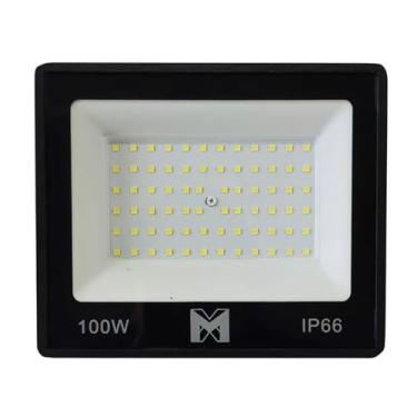 Imagem de Refletor LED MX 100W Slim Alumínio Bivolt IP66 6500K Iluminação Externa à Prova d’Água | Alumínio | Fachadas, Jardins e Eventos