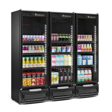 Imagem de Refrigerador Expositor Vertical 1468 Litros Preto 127V Gelopar GCVR-14