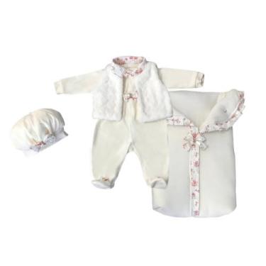 Imagem de Saída Maternidade Super Quentinha Casaquinho de Soft Plush para Bebê M