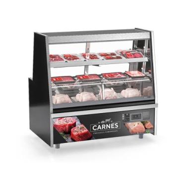 Imagem de Balcão de Açougue Refrigerado Turino Preto 220V GRTA-150 PR Gelopar