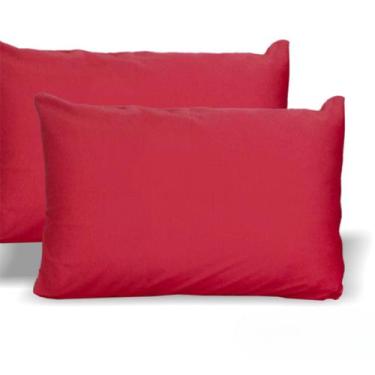 Imagem de Kit 4 Fronhas Avulsas Para Travesseiro 70x50cm Malha Lisa 100 Algodão 