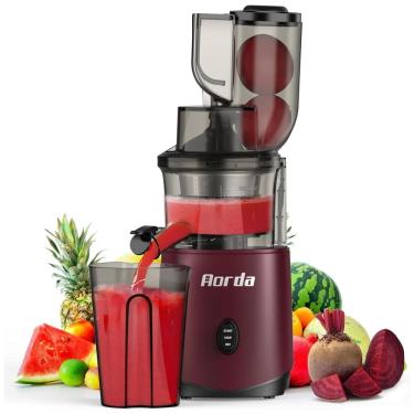 Imagem de Centrifuga de Frutas com Motor Silencioso, Proteção Contra Superaquecimento e Design Compacto, 110V 200W, Aorda, Vermelho