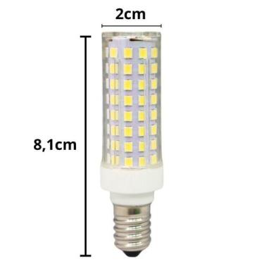 Imagem de 10x Lâmpada Halopin Led E14 15w 96 Leds Lustres Arandela - Golden Sky 