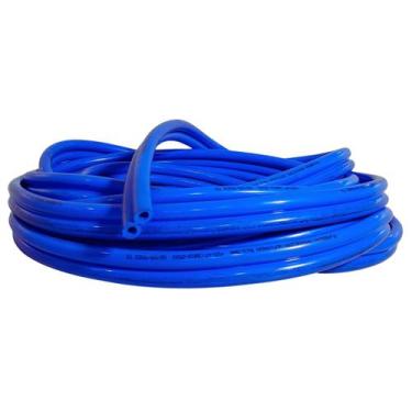 Imagem de Mangueira Dupla Para Ordenha Atóxica Azul Leite Ordenhadeira 8,0x3,5mm