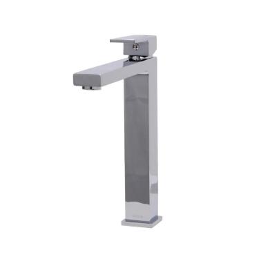 Imagem de Torneira para Banheiro Misturador Monocomando Purangi Alta Pingoo.casa - Prata