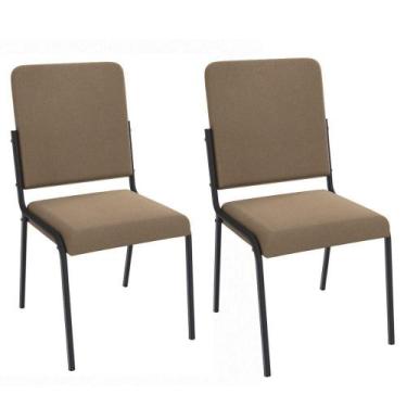 Imagem de Conjunto 2 Cadeiras Kappesberg 2C129PRF-A059 Metal Estofada 88x46,5x54