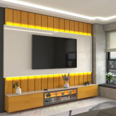 Imagem de Painel para TV 85 Polegadas Imperator 3 Portas 100% Mdf com Led Naturale/Off