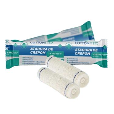 Imagem de Atadura De Crepe / Crepom c/ 12 Und - 10cm X 1,80mts 13 Fios