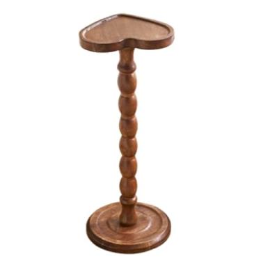 Imagem de Mesa lateral redonda, pequena mesa de bebida para espaços pequenos, mesa de centro moderna com destaque para sala de estar, quarto, cantos e escritório, N