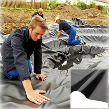 Imagem de Forro de piscina impermeável preto flexível para lagoa de água de jardim PVC filme de lago de peixes para córregos de quintal fontes membrana 2M X 2M 6M X 4M 5M X 5M 6M X 6M 10M X 10M/7 * 6M/23 * 19,7