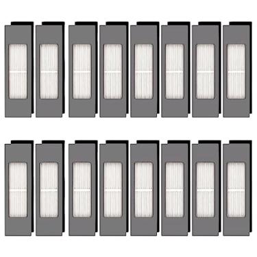 Imagem de (16 peças) Filtro HEPA N10 para aspirador de pó robô Ecovacs DEEBOT OZMO N10 N10 Plus 920 950 T8 AIVI Max T9 T5 N5 N7 N8+ N8 Pro Plus DX55 DX93 DJ65, kit de filtro de aspirador de pó robô