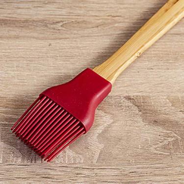Imagem de pincel silicone cabo bambu 29cm