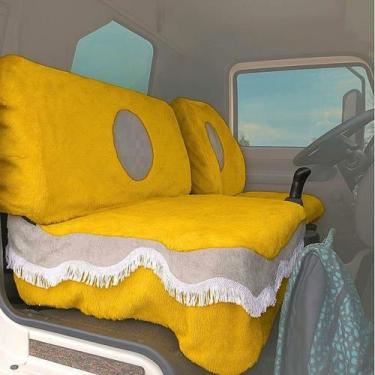 Imagem de Capa De Banco Chinil Emblema Caminhão Cargo Sofá Cama - Olímpia Pesado