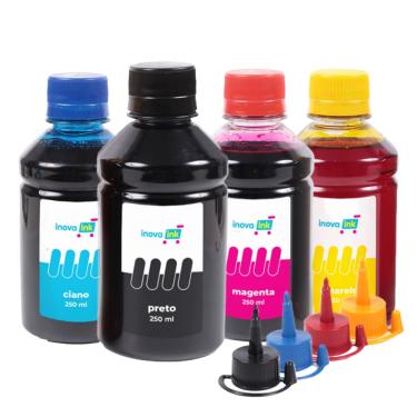 Imagem de Kit 4 Tintas compatível Epson EcoTank L1250 250ml Inova Ink