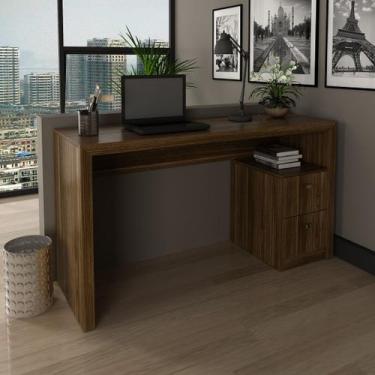 Imagem de Mesa para Escritório 135,8cm com 2 gavetas ME4130 - Tecnomobili, Nogal