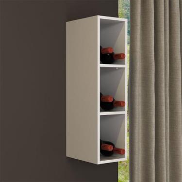 Imagem de Armário Aéreo Cozinha 20 Cm 2 Prateliras 100% Mdf Cz3318 Branco - Tecn