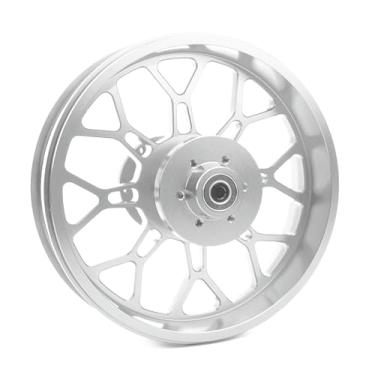 Imagem de BeaxTurbo Racing Upgrade Parts CNC Aluminum Rear Wheel hub-Blue Rocket Design for LOSI Promoto mx 1/4 (Silver)