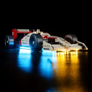 Imagem de GEAMENT LED Light Kit Compatible with Lego McLaren MP4/4 & Ayrton Senna - Lighting Set for Icons 10330 (Model Set Not Included)