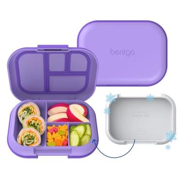 Imagem de Lancheira infantil Bentgo Chill à prova de vazamento – Caixa Bento de 4 compartimentos com bolsa de gelo embutida, capacidade de 3,3 xícaras, livre de PFAS e BPA, pode ser colocada no micro-ondas e na